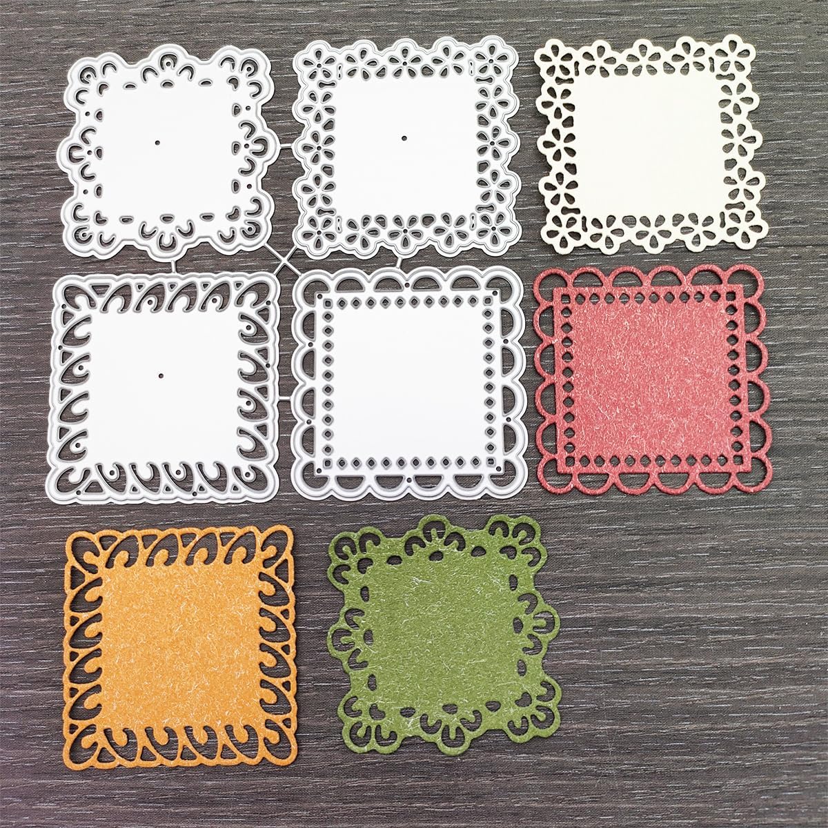 Wedding Sutra - Silver gray metal cutting mold square