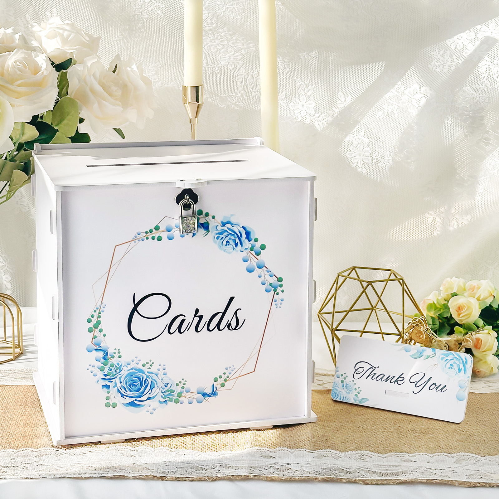 Wedding Sutra - White Wedding Card Box for Receptions,