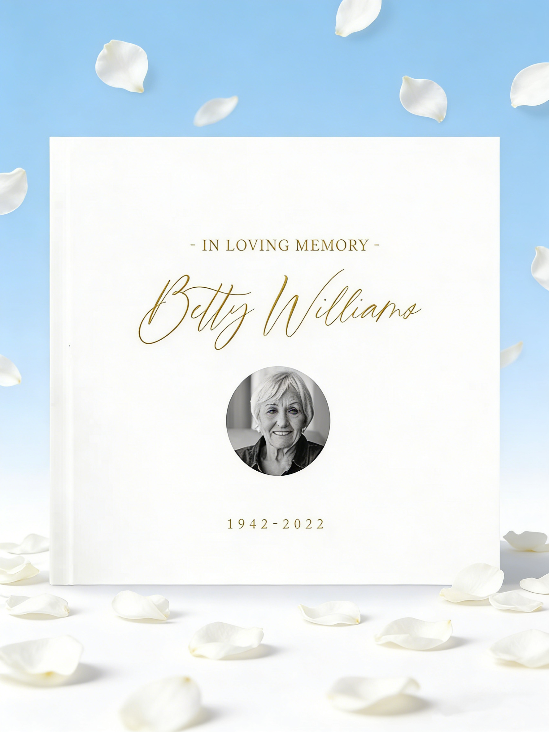 Personalized Guest Book - Personalized Funeral Guest Book Elegant Remembrance