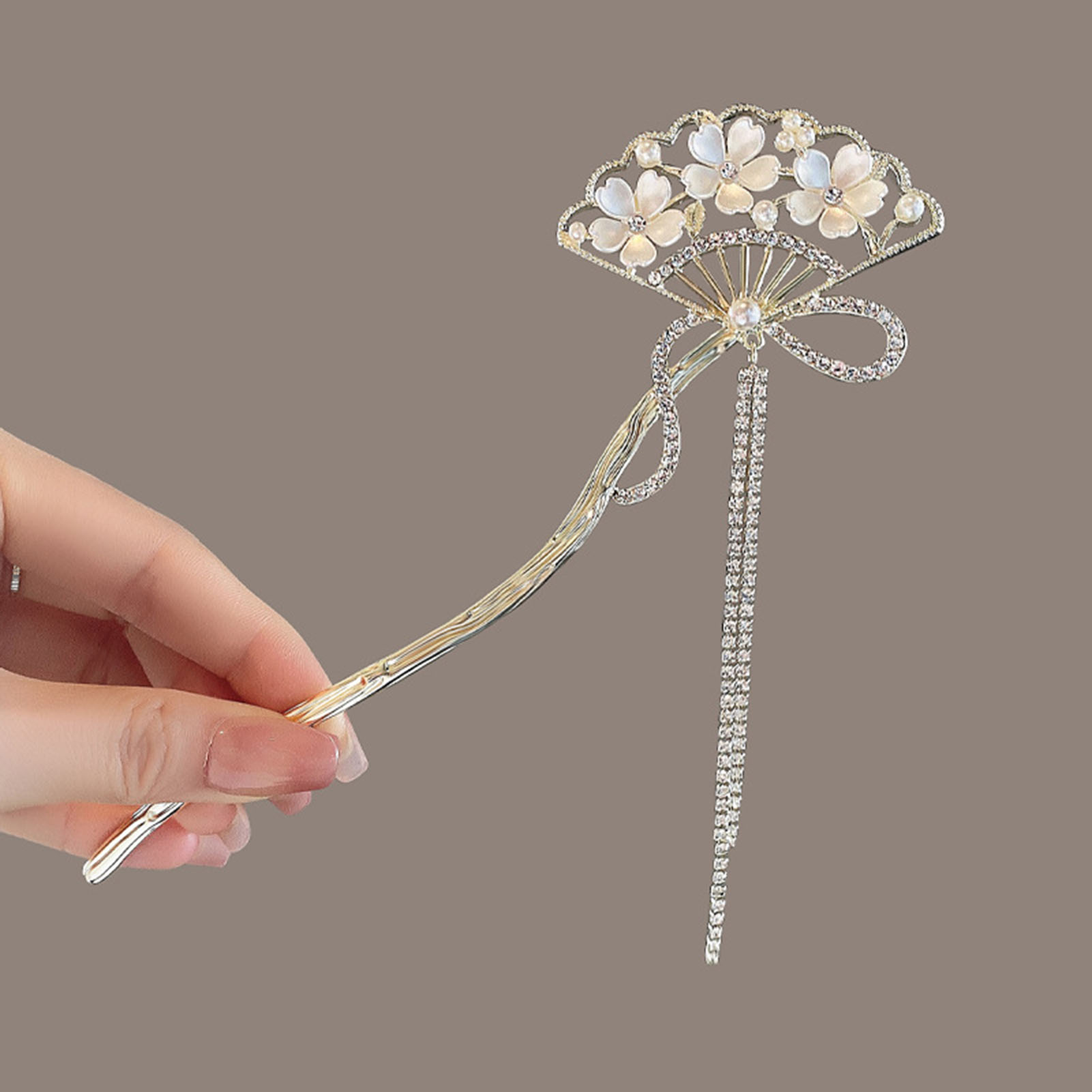 Wedding Decoration Supply - Vintage Flower Fan Shaped Hair Stick