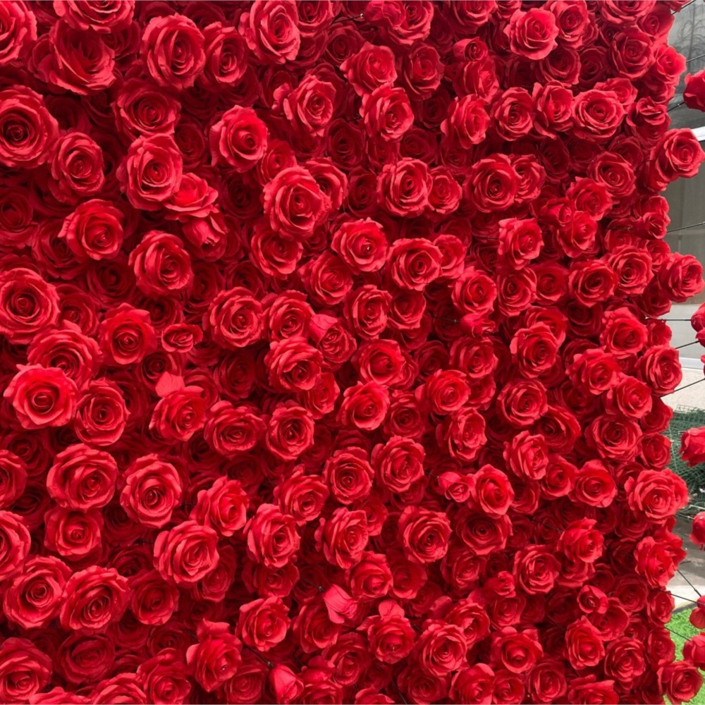 Uflower Red Rose 5D Cloth Flow - Wedding Backdrop Curtain avis et prix