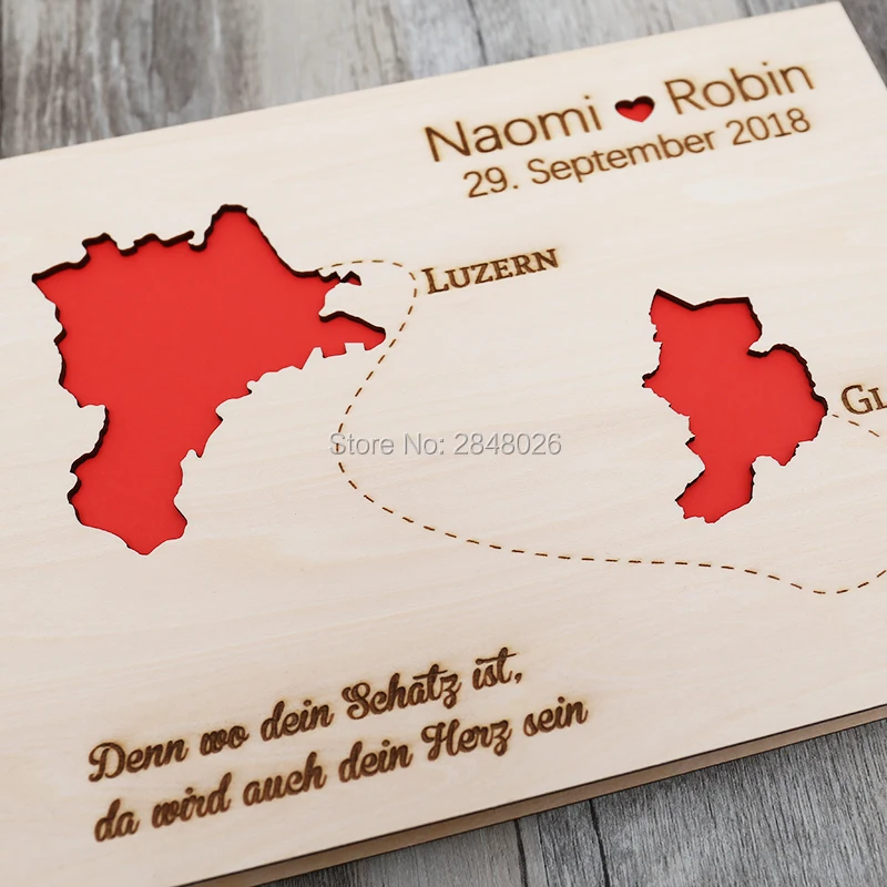 Rustic personalized wedding gu - Personalized Guest Book avis et prix