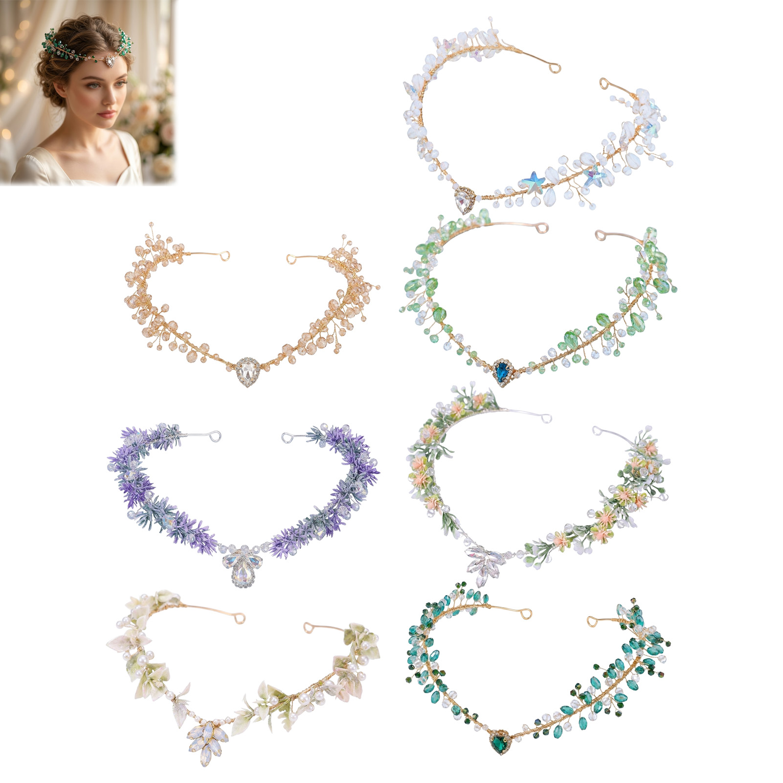 Bridal Hairband Triangular Cry - Wedding Party Supply avis et prix