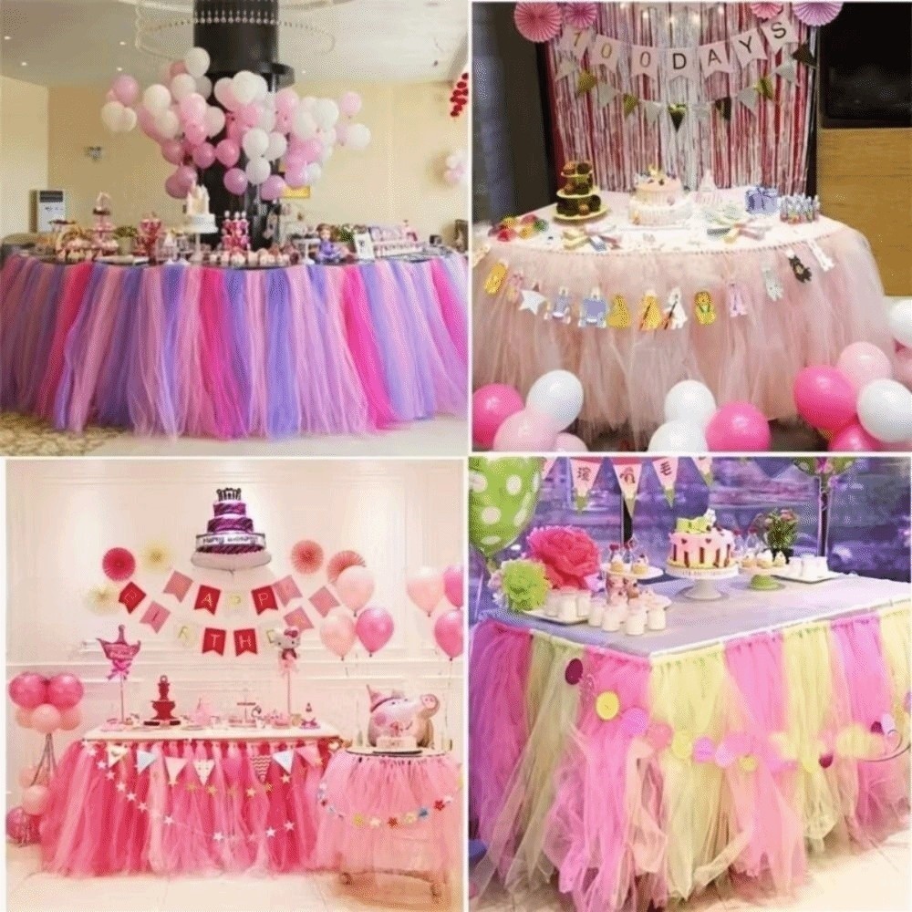 Multi-clolor Tulle Mesh Ribbon - Wedding Backdrop Curtain avis et prix