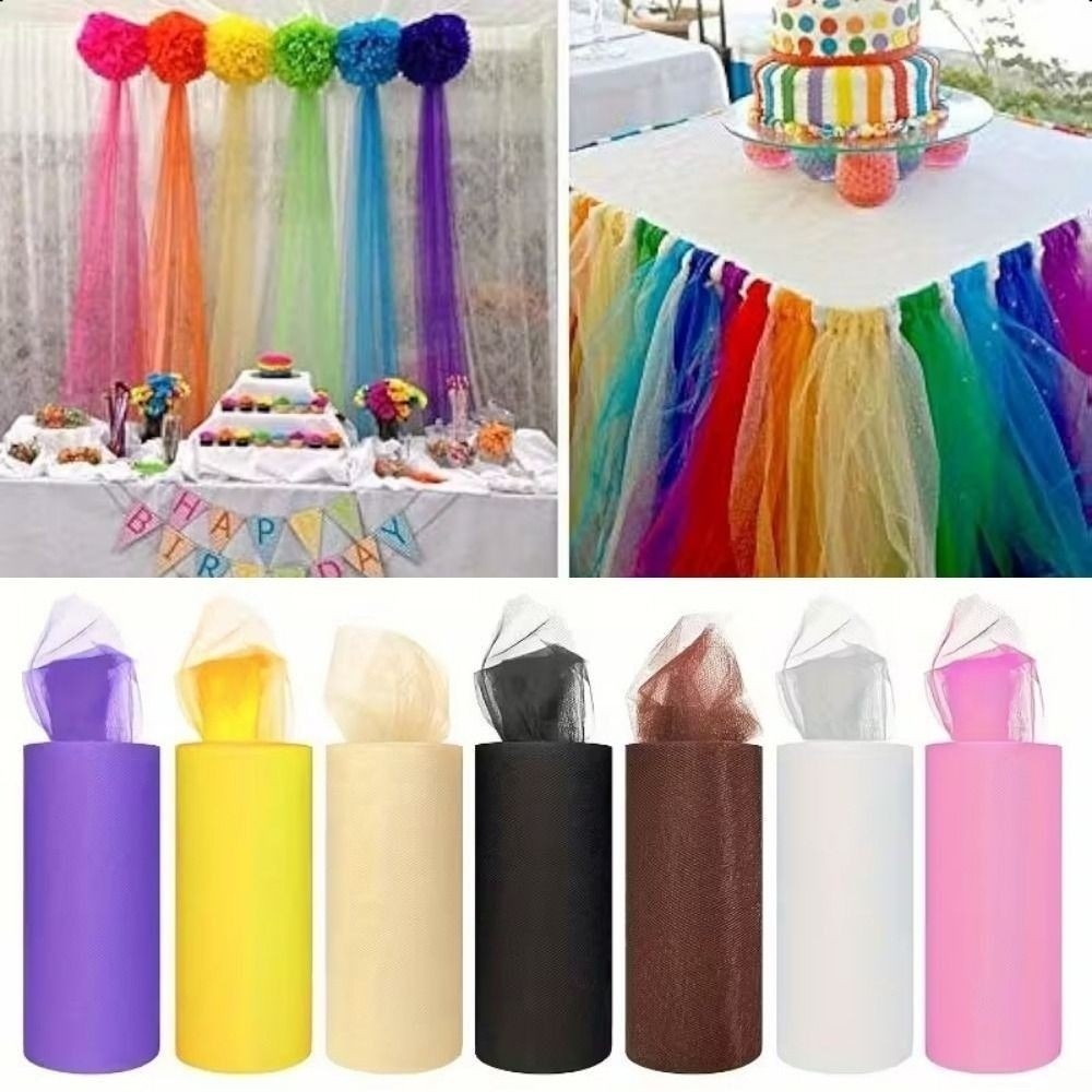 Multi-clolor Tulle Mesh Ribbon - Wedding Backdrop Curtain avis et prix