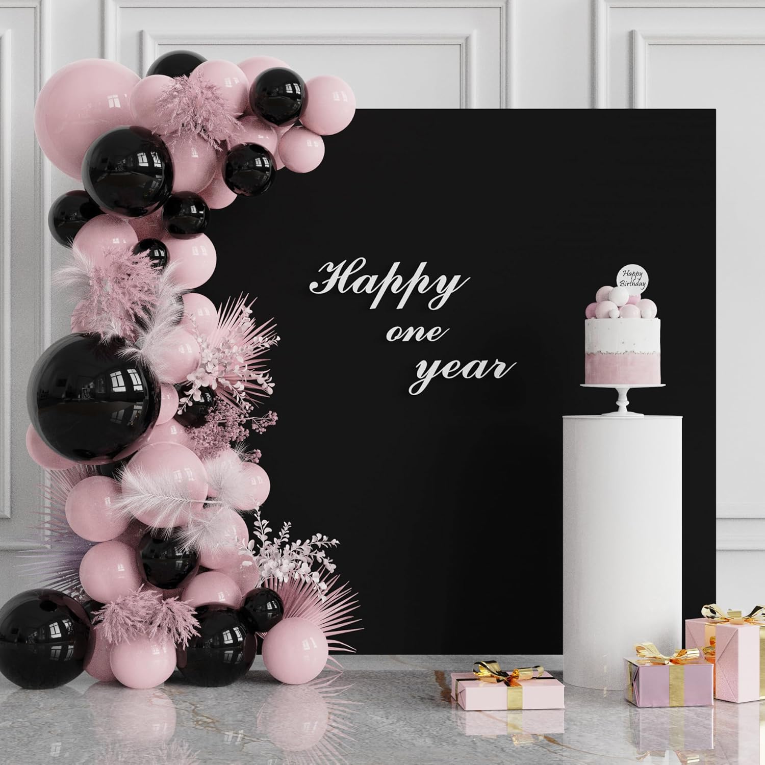 Black Spandex Square Arch Cove - Wedding Backdrop Curtain avis et prix