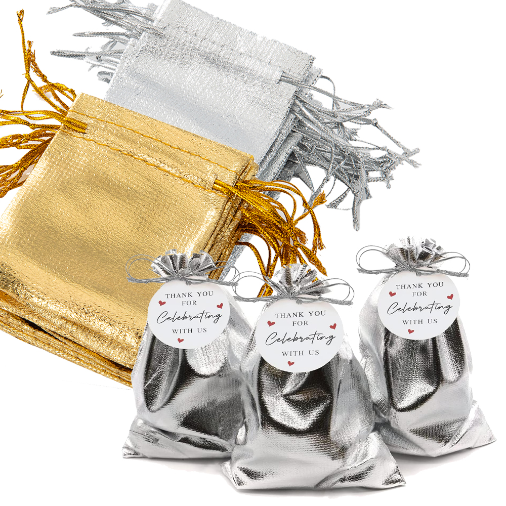 50Pcs Gold Silver Drawstring O - Wedding Supply Business avis et prix