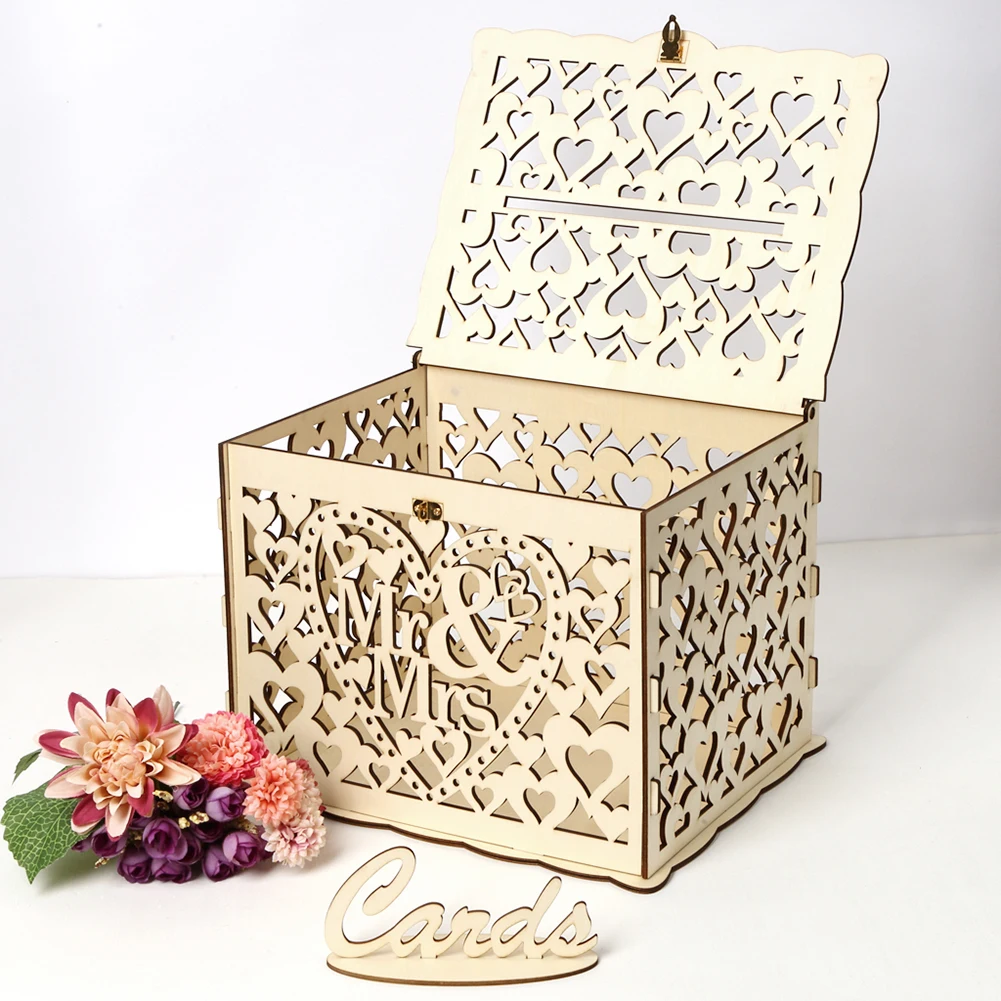 Wooden Wedding Card Box Weddin - Wedding Sutra avis et prix