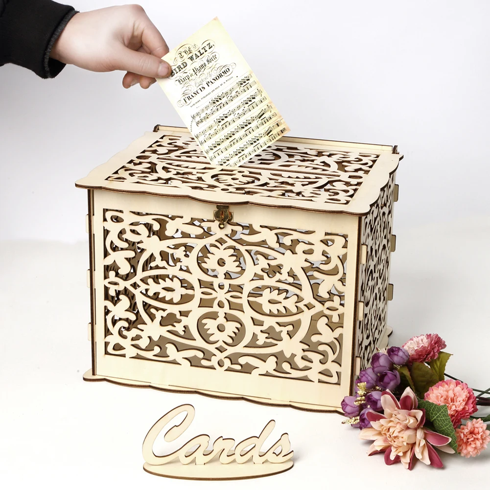 Wooden Wedding Card Box Weddin - Wedding Sutra avis et prix