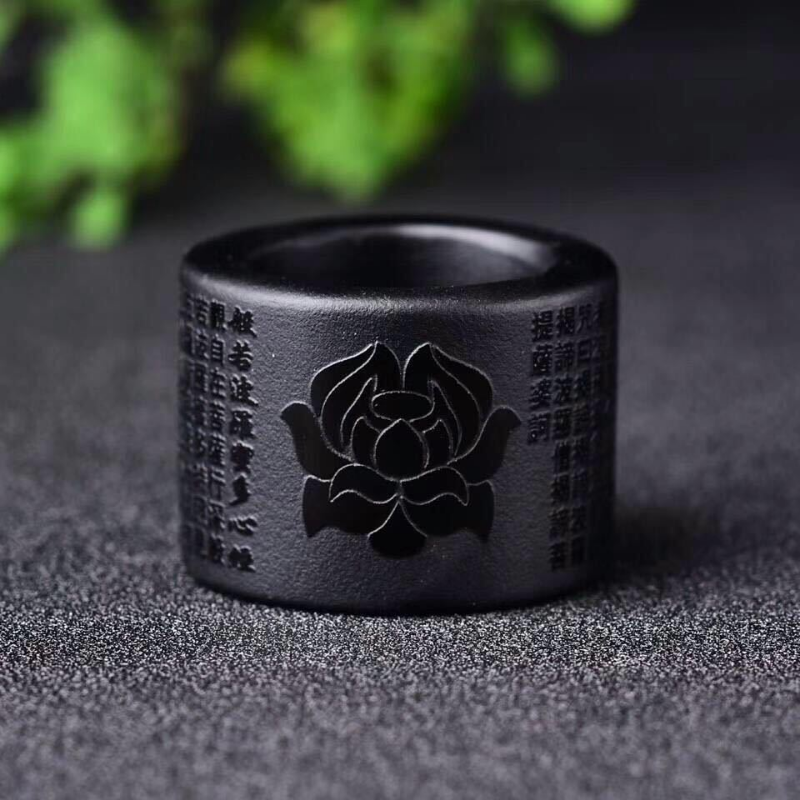 Natural Obsidian Hand Carved H - Wedding Sutra avis et prix