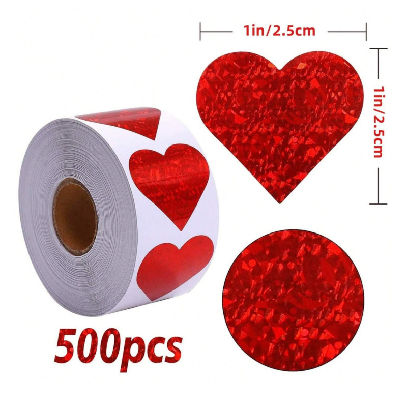 Heart Stickers - 500Pcs Valent - Wedding Envelopes avis et prix