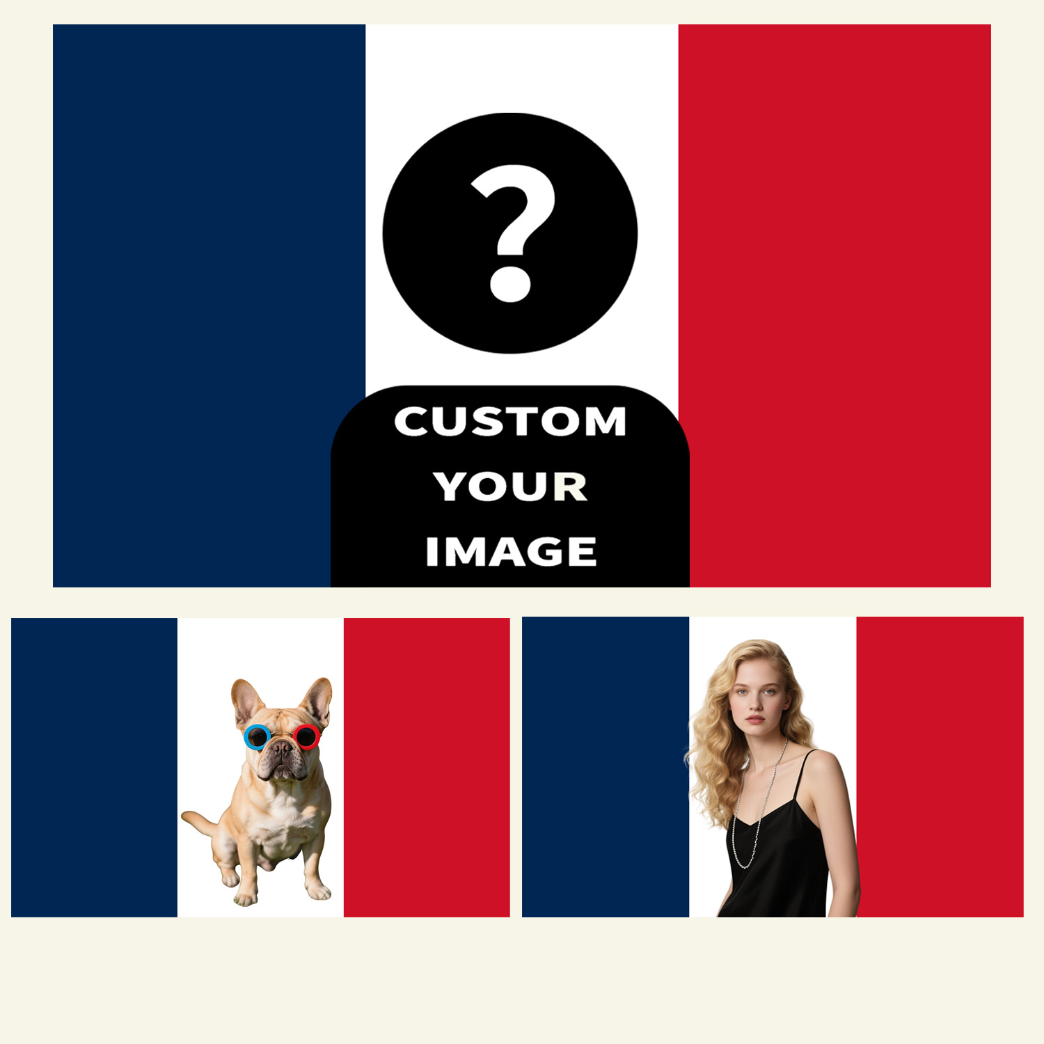 1pc 2D FLAT Personalize France - Wedding Party Supply avis et prix
