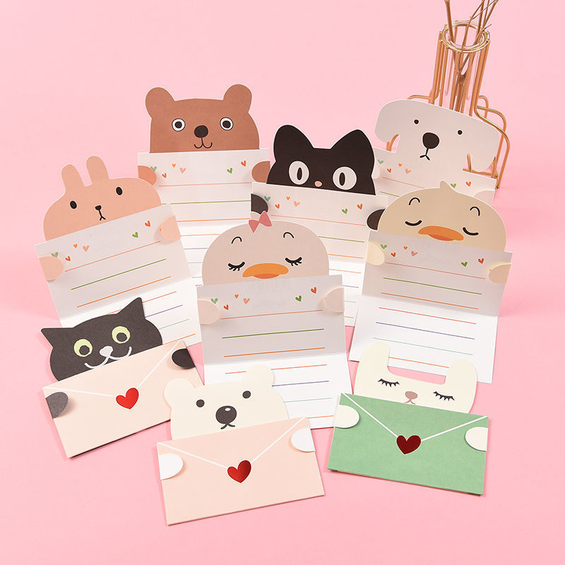 9Pcs Cartoon Animal Gift Card  - Wedding Sutra avis et prix