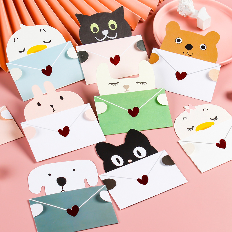 9Pcs Cartoon Animal Gift Card  - Wedding Sutra avis et prix