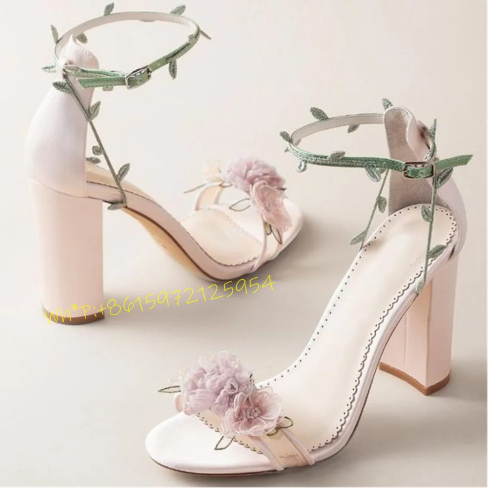 Purple Flowers Thick Heel Sand - Wedding Fx avis et prix