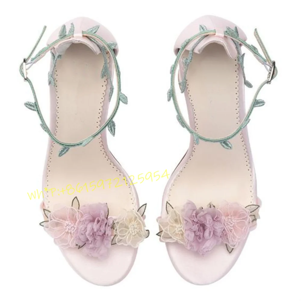Purple Flowers Thick Heel Sand - Wedding Fx avis et prix