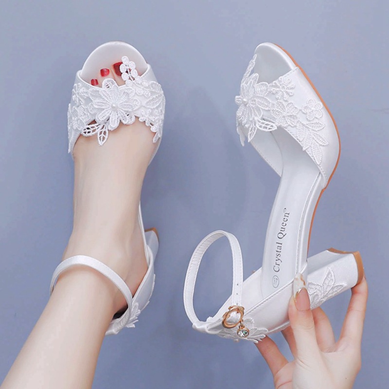 Women White Silk High Heels Su - Wedding Fx avis et prix