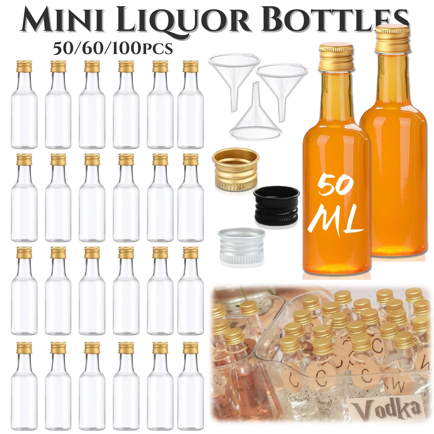 50-100Pcs 1.7oz Mini Liquor Bo - Wedding Alcohol Supply avis et prix