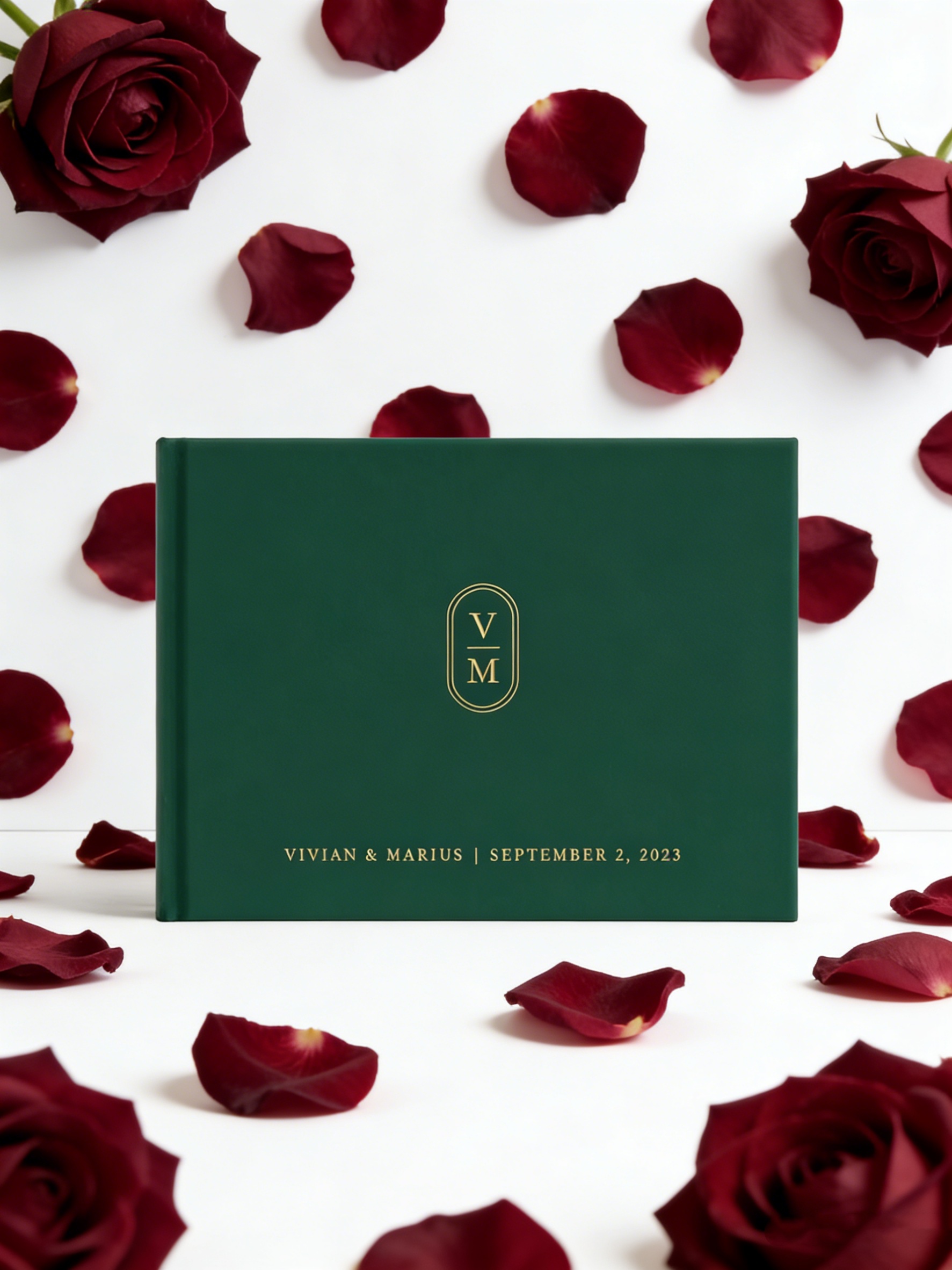Custom Elegant Wedding Guest B - Personalized Guest Book avis et prix