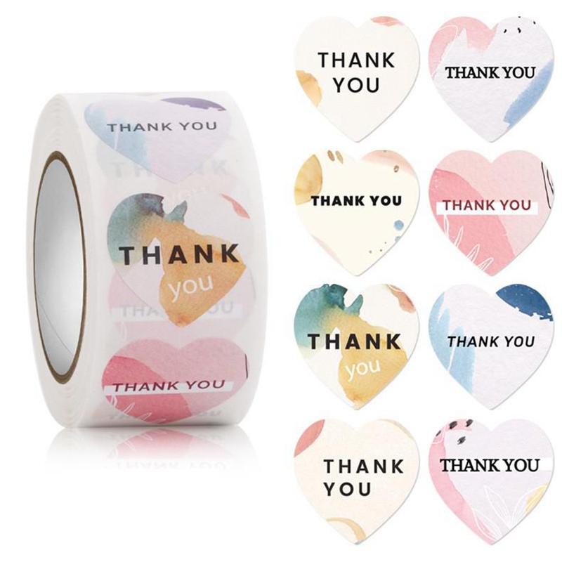 100-500pcs Heart Thank You Sti - Wedding Supply Business avis et prix