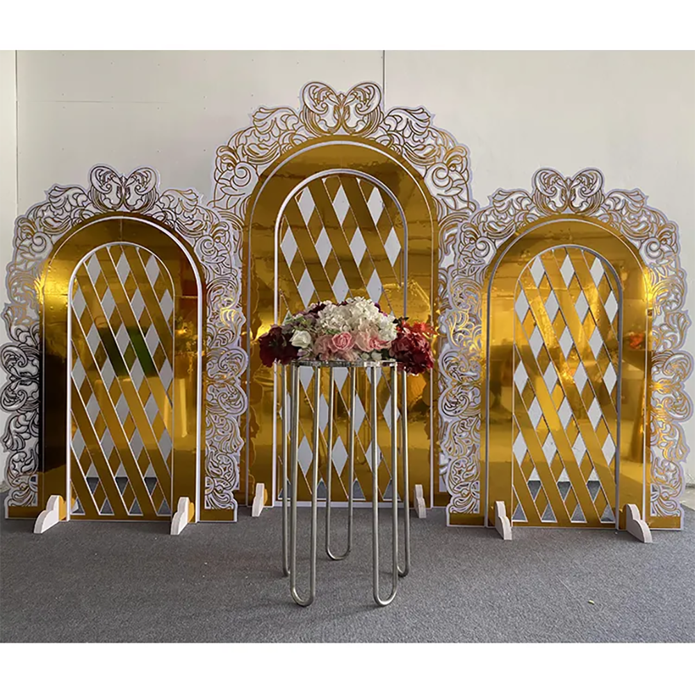 Hot Sale Gold Trim Flower Acry - Supplier Wedding avis et prix