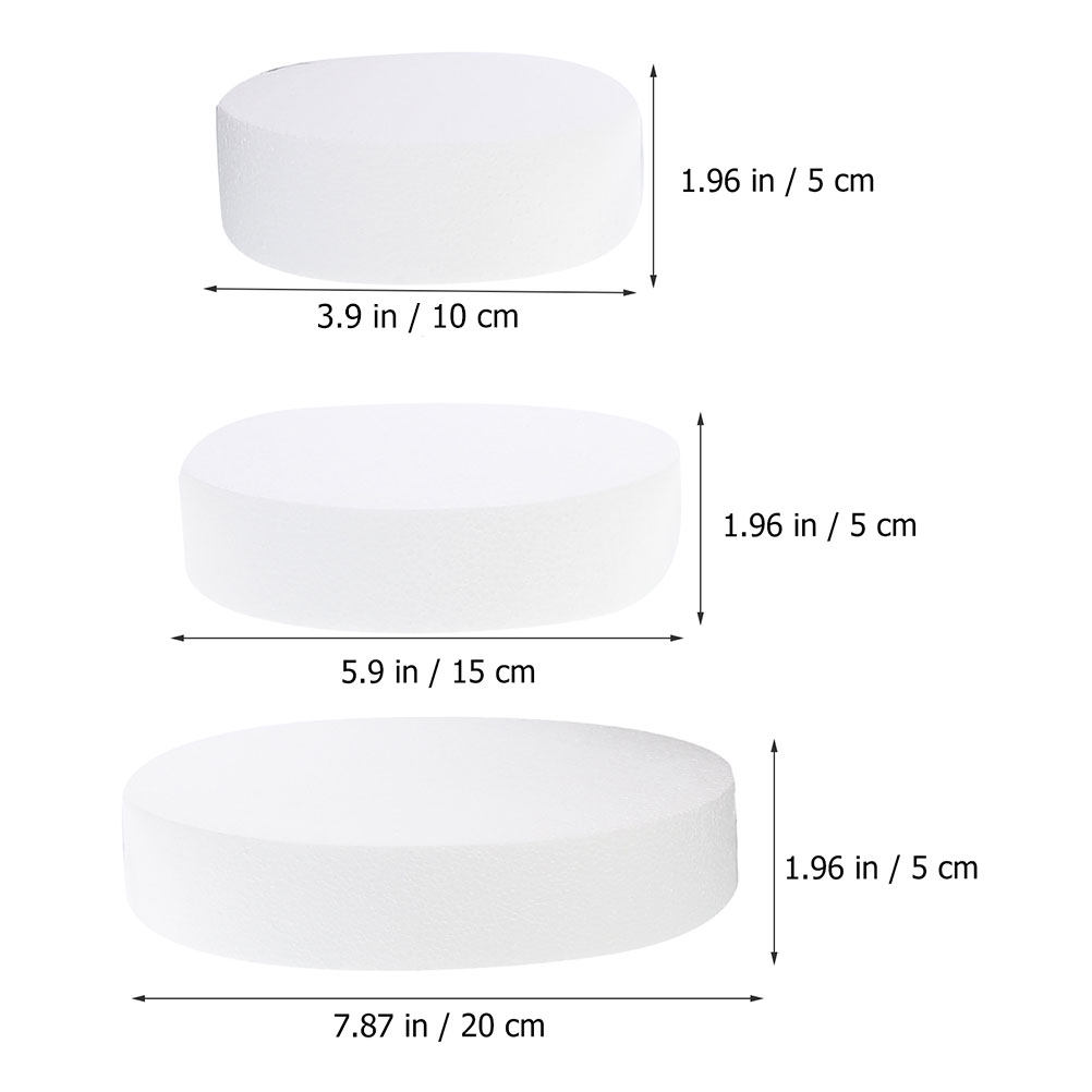 3Pcs Cake Dummy Foam Display W - Wedding Decoration Supply avis et prix