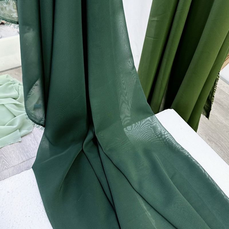 Olive Avocado Green Chiffon Fa - Wedding Backdrop Curtain avis et prix
