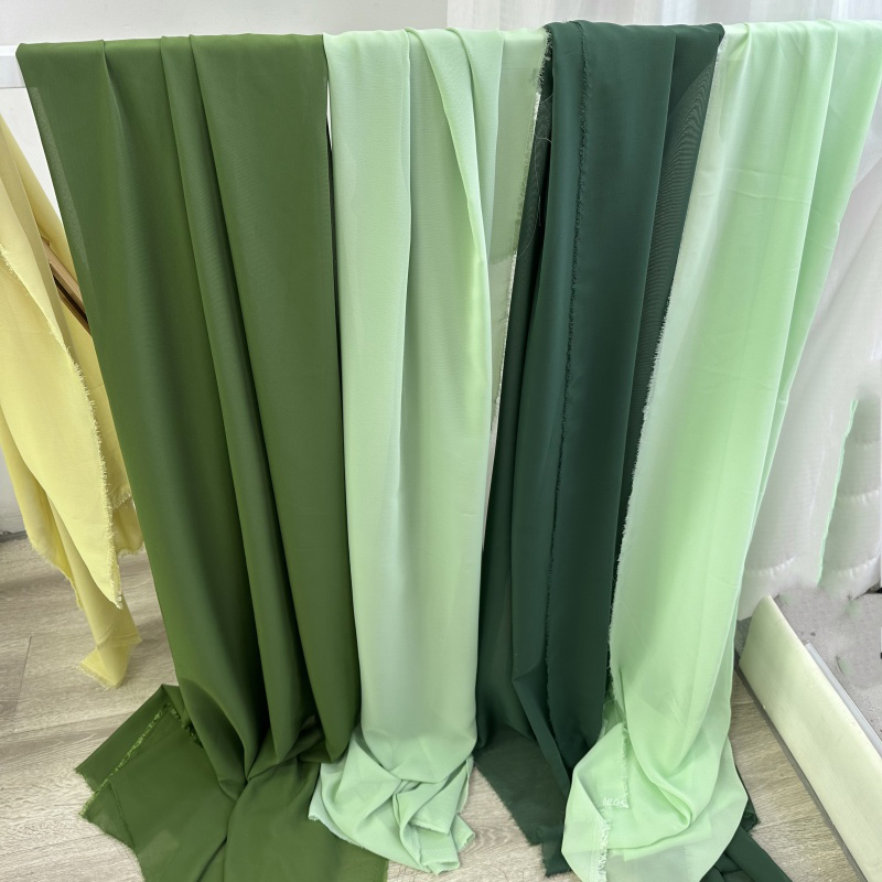 Olive Avocado Green Chiffon Fa - Wedding Backdrop Curtain avis et prix