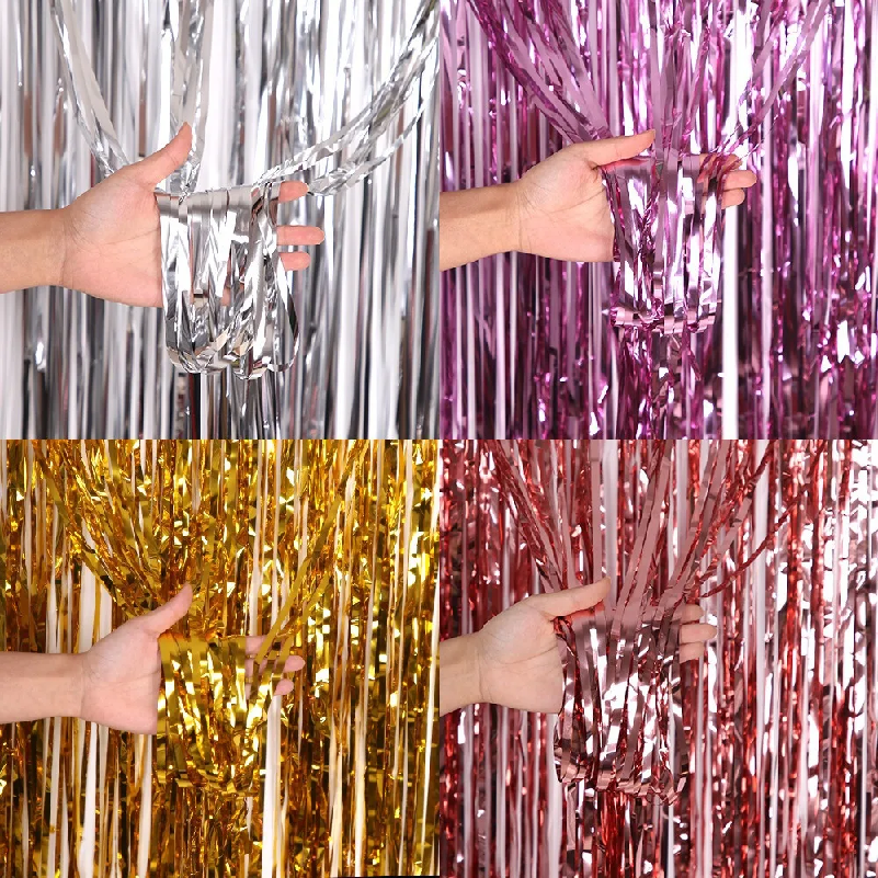 1*2M Party Backdrop Metallic F - Wedding Backdrop Curtain avis et prix