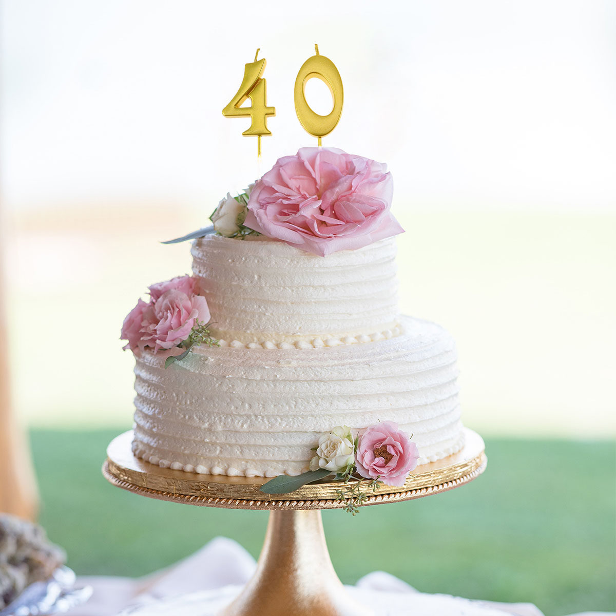 2Pcs Birthday Number 40 Golden - Wedding Decoration Supply avis et prix