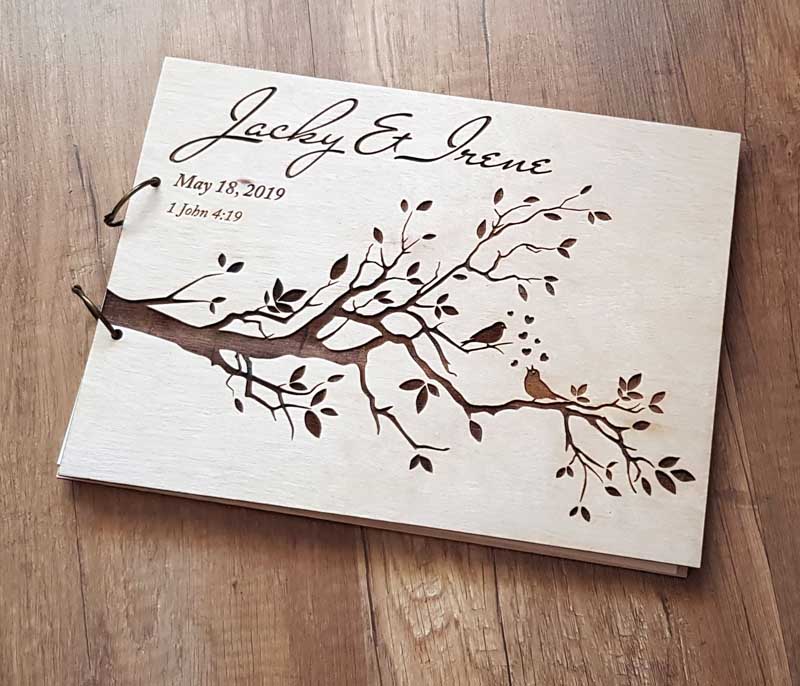 Personalized Engraved  Wooden  - Personalized Guest Book avis et prix