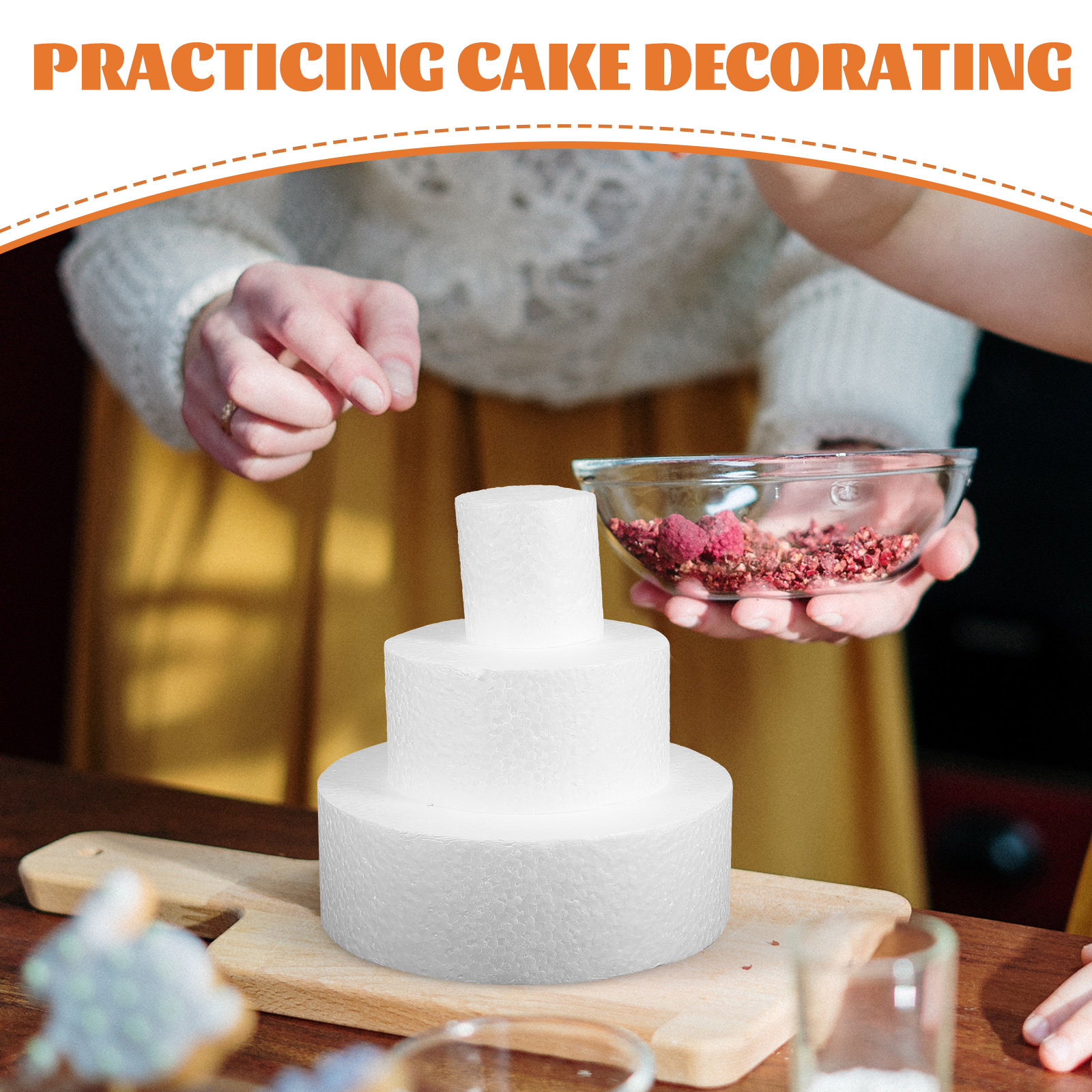 3Pcs DIY Round Cake Dummies Ba - Wedding Decoration Supply avis et prix
