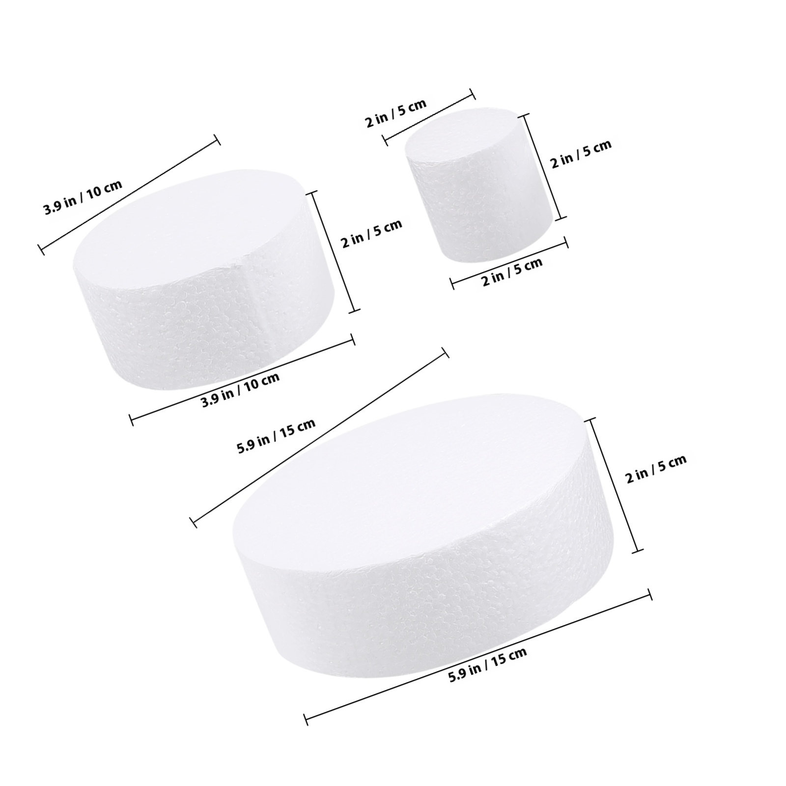 3Pcs DIY Round Cake Dummies Ba - Wedding Decoration Supply avis et prix
