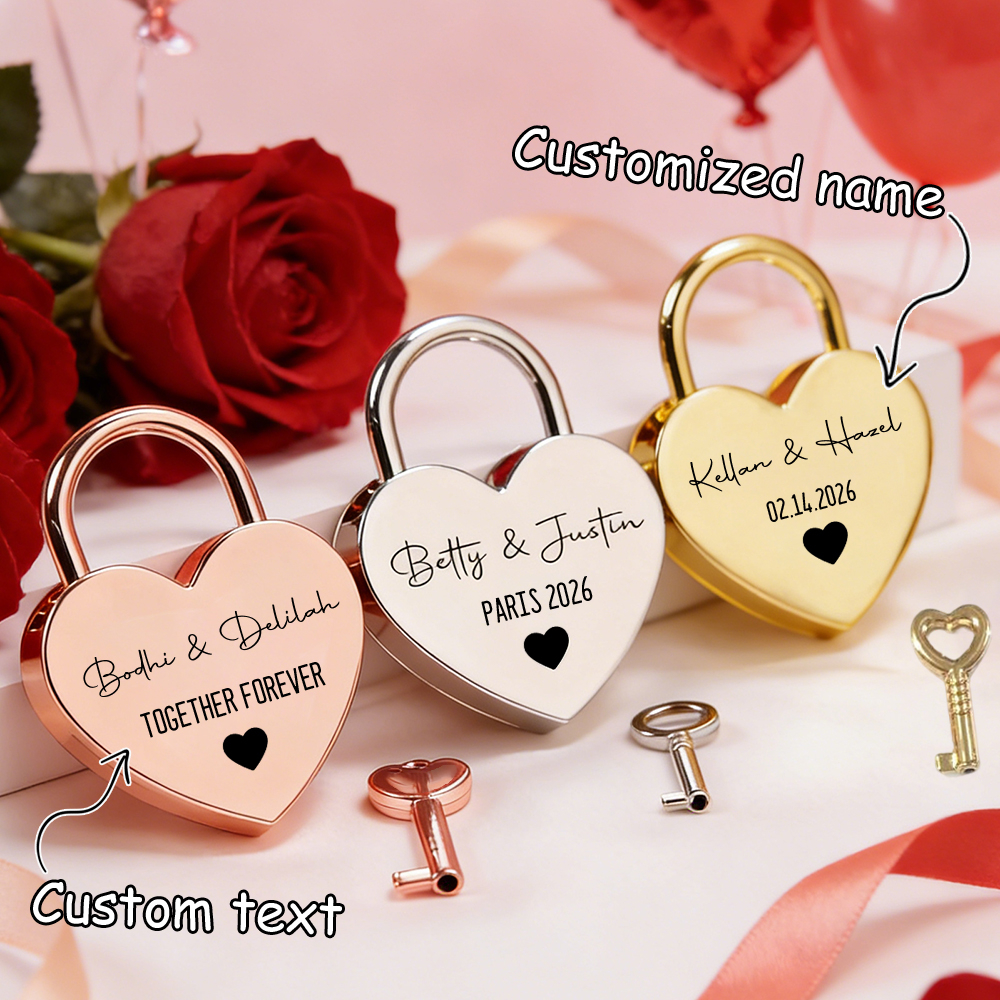 Custom Name Heart-Shaped Padlo - Wedding Party Supply avis et prix