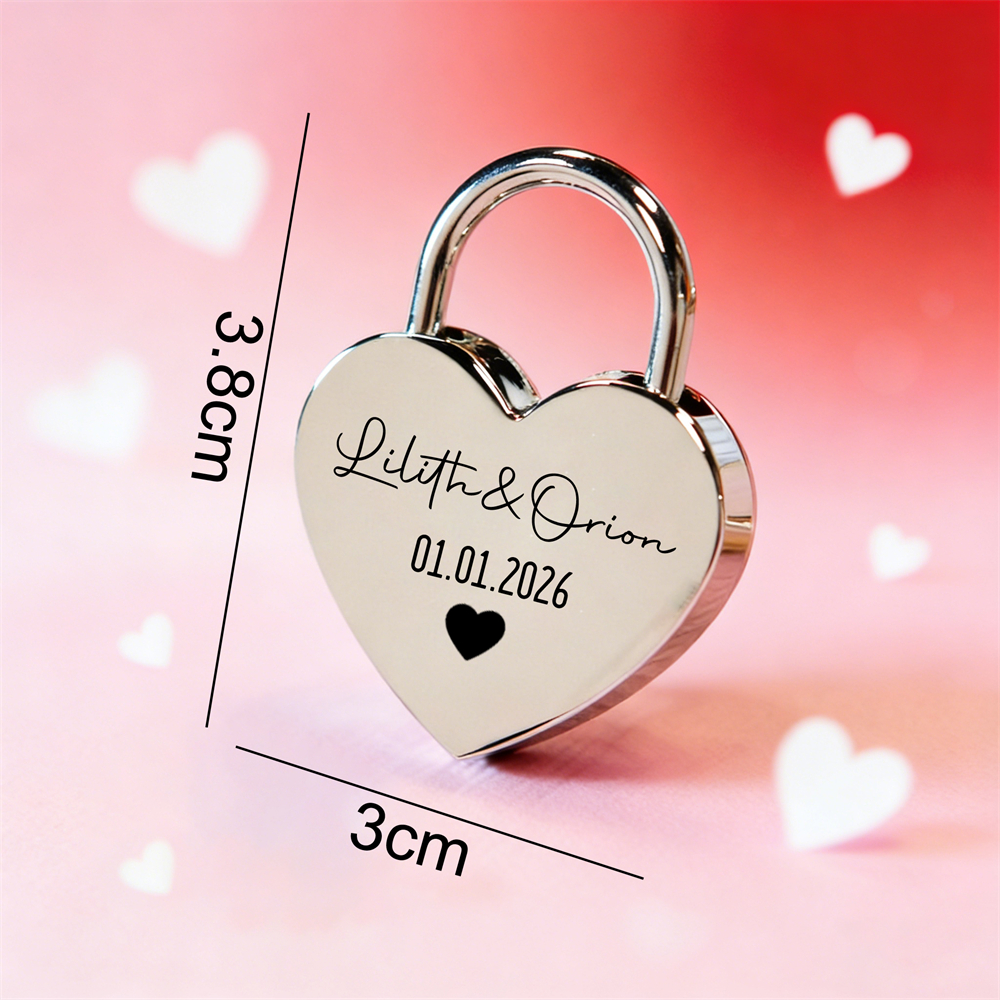 Custom Name Heart-Shaped Padlo - Wedding Party Supply avis et prix
