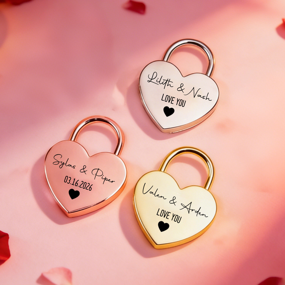 Custom Name Heart-Shaped Padlo - Wedding Party Supply avis et prix