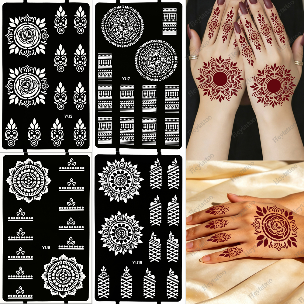 1pc Flower Tattoo Stencils Man - Wedding Sutra avis et prix