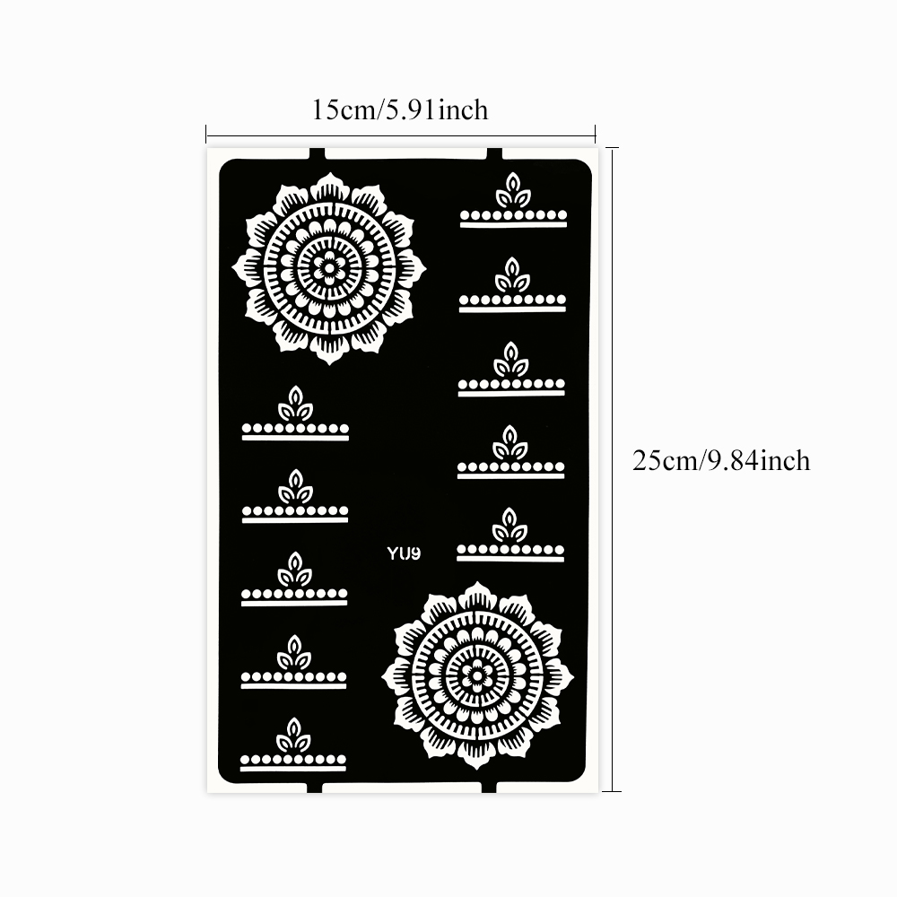 1pc Flower Tattoo Stencils Man - Wedding Sutra avis et prix