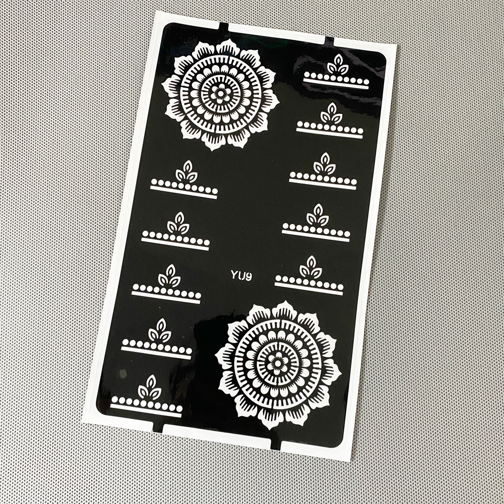 1pc Flower Tattoo Stencils Man - Wedding Sutra avis et prix