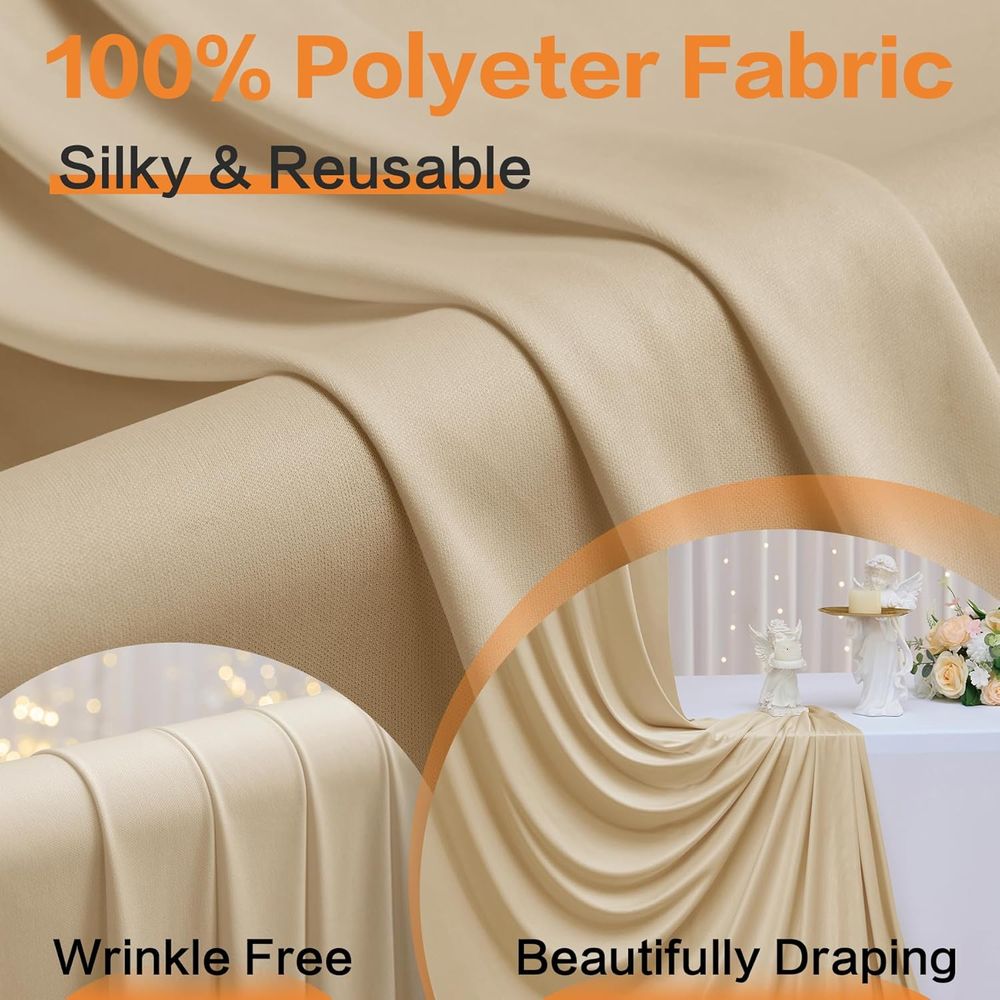60×14 t Beige Backdrop Curtain - Wedding Backdrop Curtain avis et prix