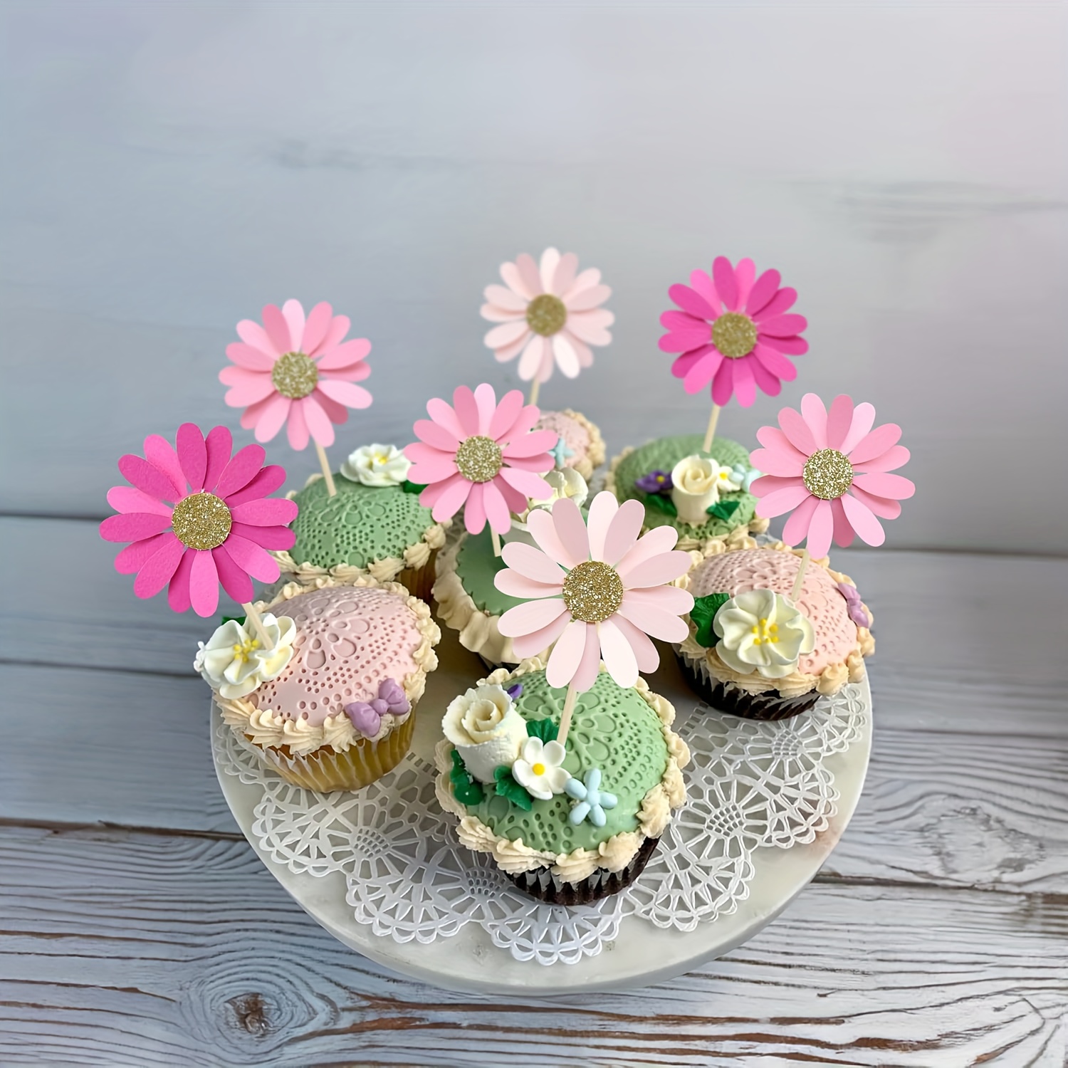 24 pieces Daisy Cupcake Decora - Wedding Decoration Supply avis et prix