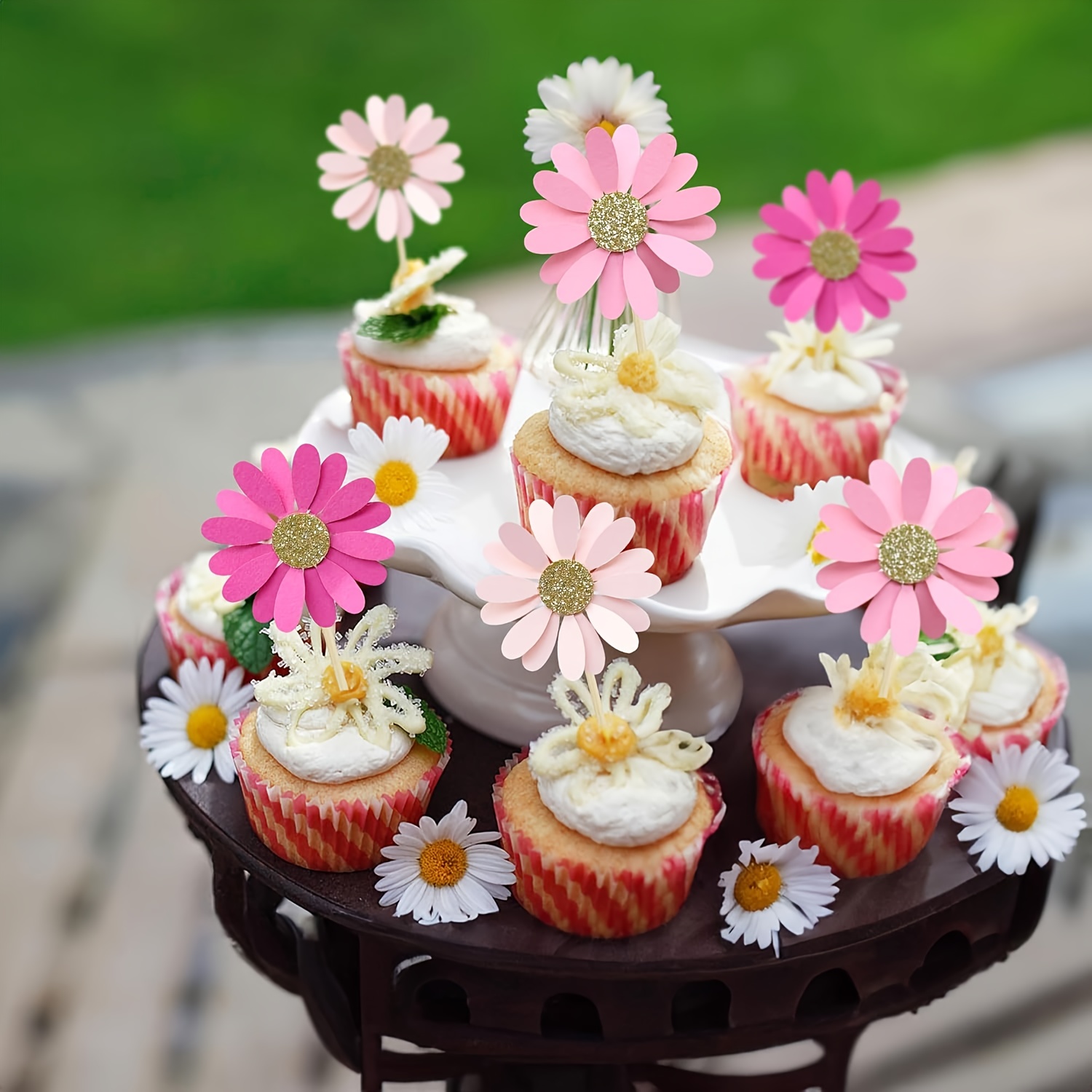 24 pieces Daisy Cupcake Decora - Wedding Decoration Supply avis et prix