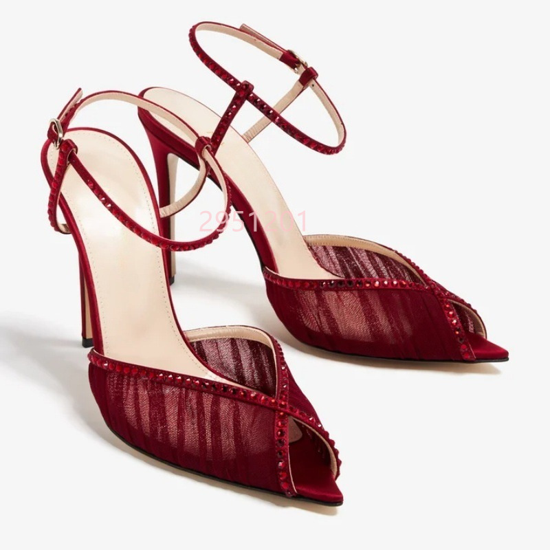 Peep Toe Mesh Pumps Buckles St - Wedding Fx avis et prix