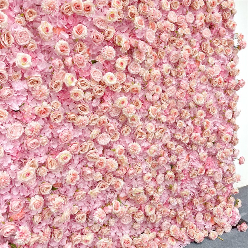 Uflower Pink Rose Hydrangea Cl - Wedding Backdrop Curtain avis et prix