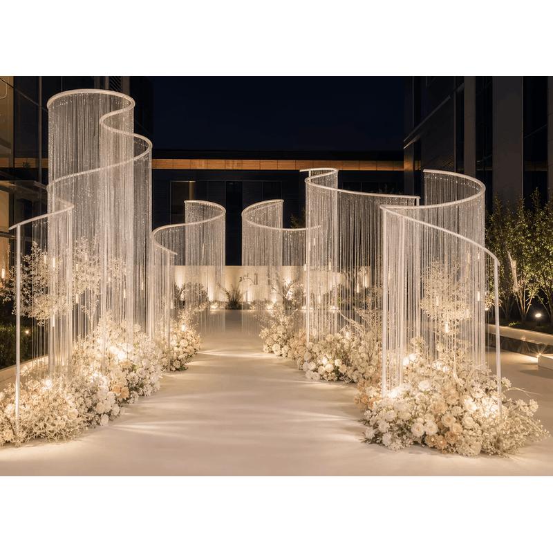 240-300 CM Tall Luxury  S Shap - Wedding Backdrop Curtain avis et prix