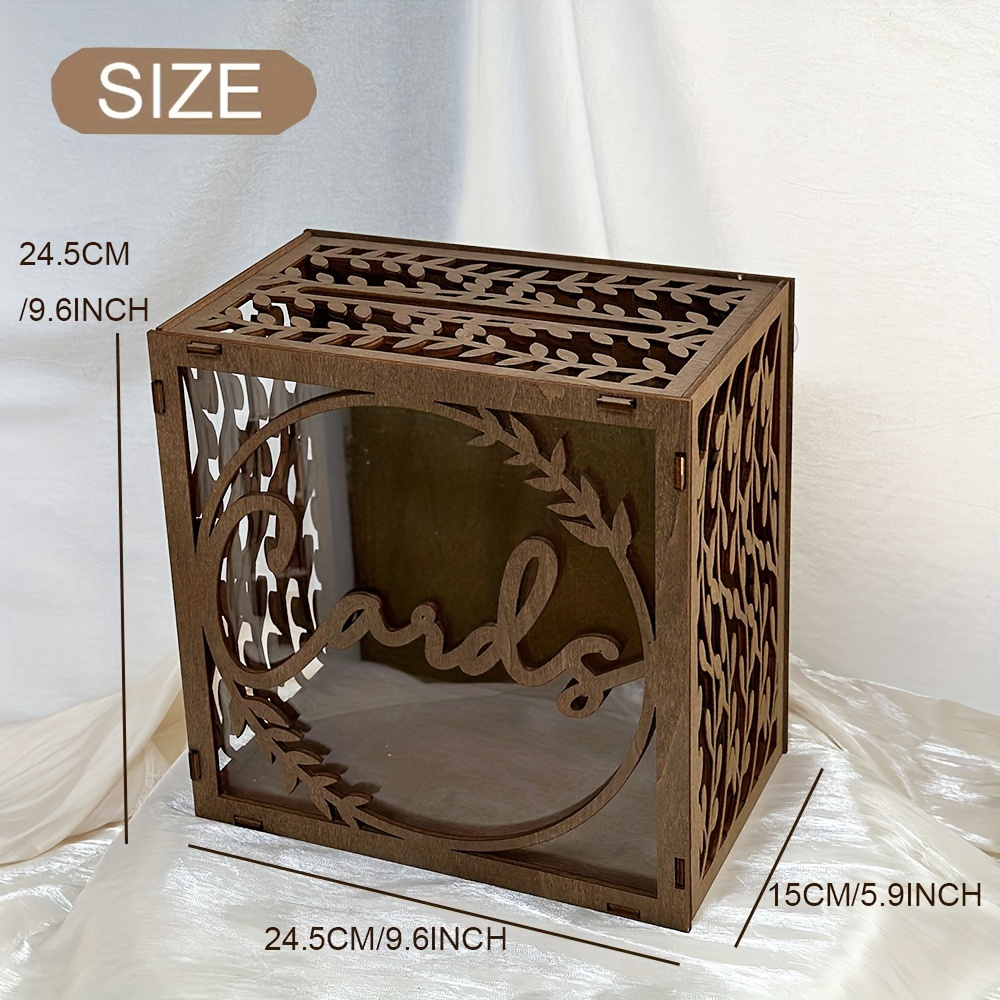 1pc Brown Wooden Wedding Card  - Wedding Sutra avis et prix