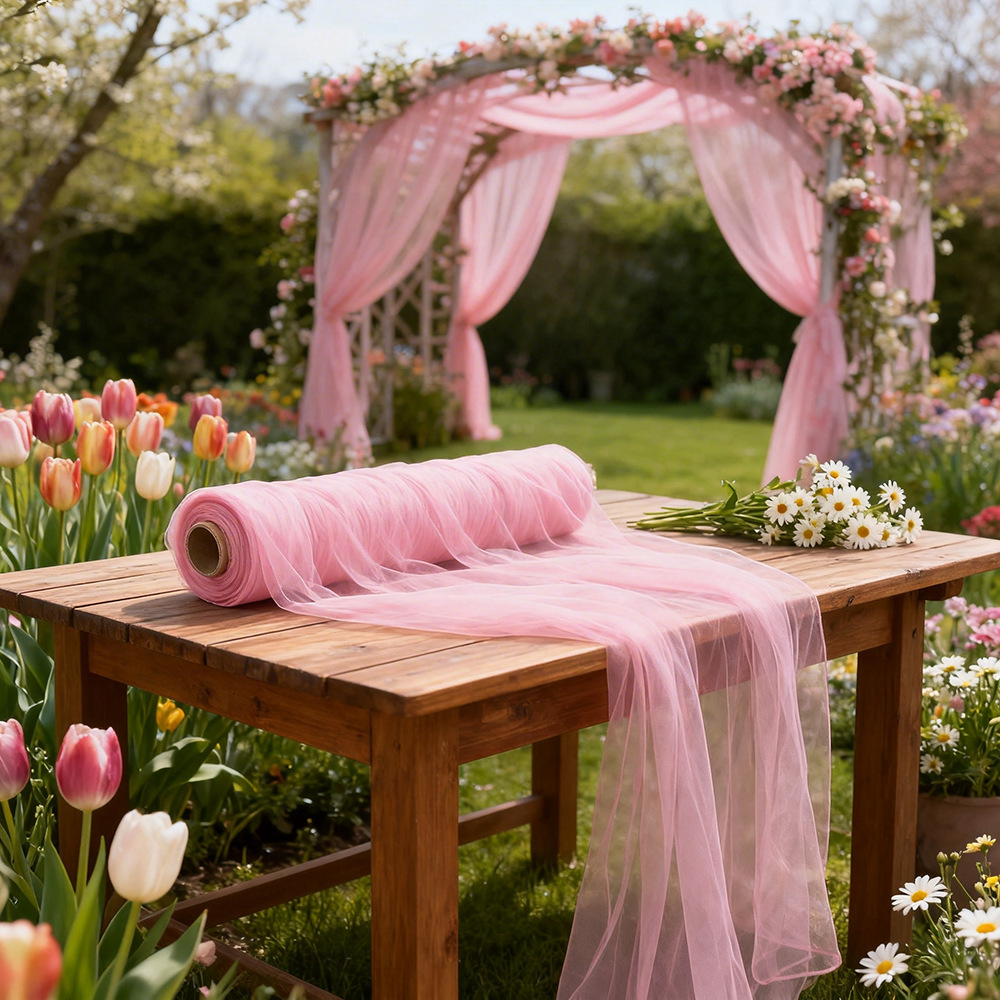 Extra Long Semi Transparent Tu - Wedding Backdrop Curtain avis et prix