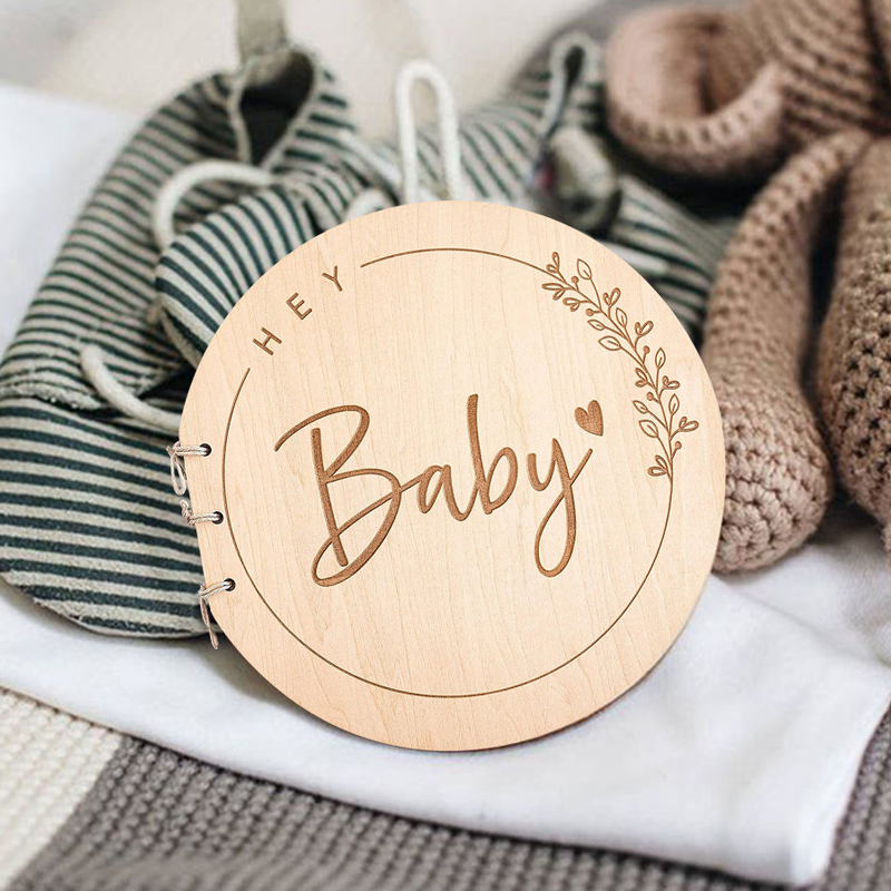 Wooden Circular Cover Message  - Personalized Guest Book avis et prix
