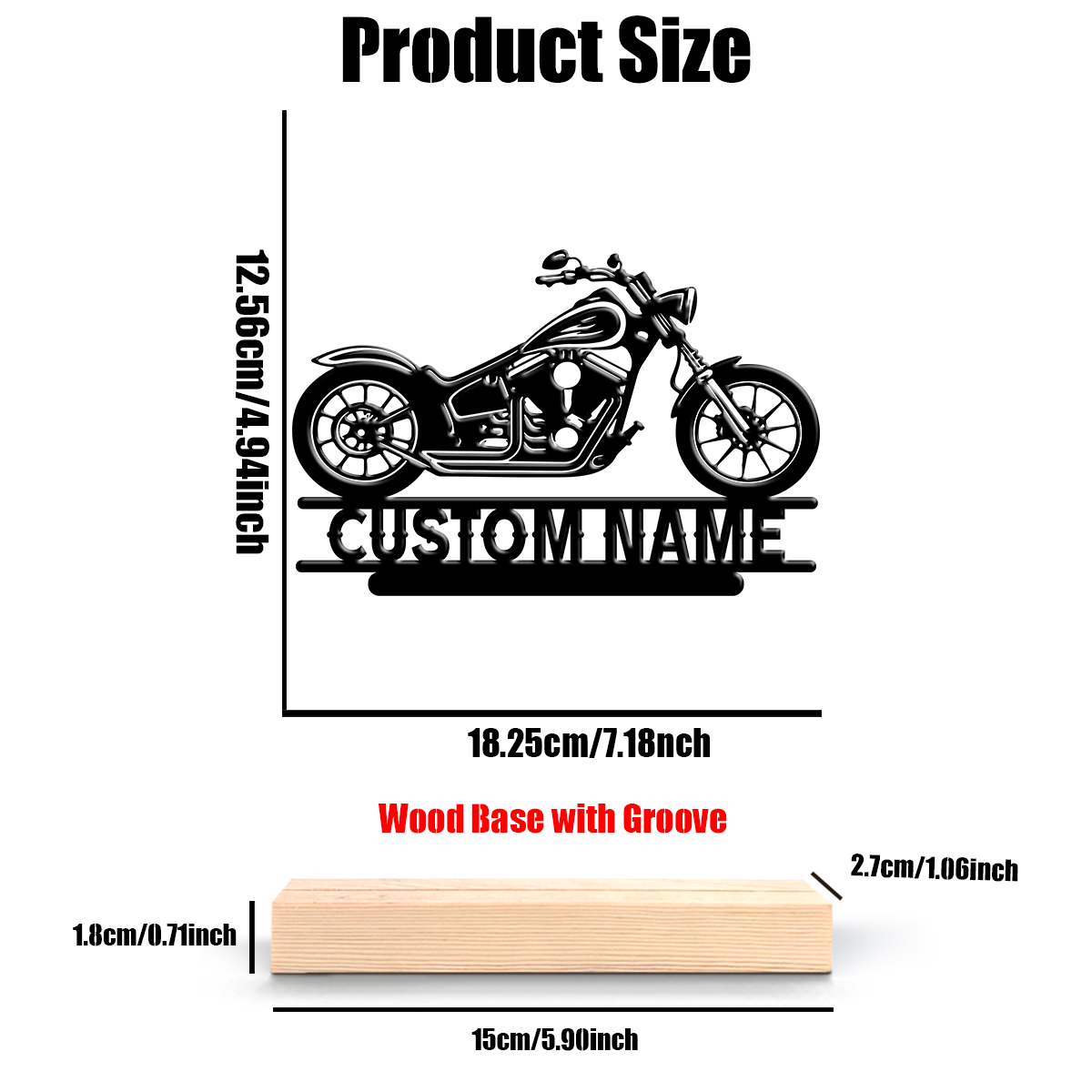 1Pc Csutom Name Road Motorbike - Wedding Party Supply avis et prix