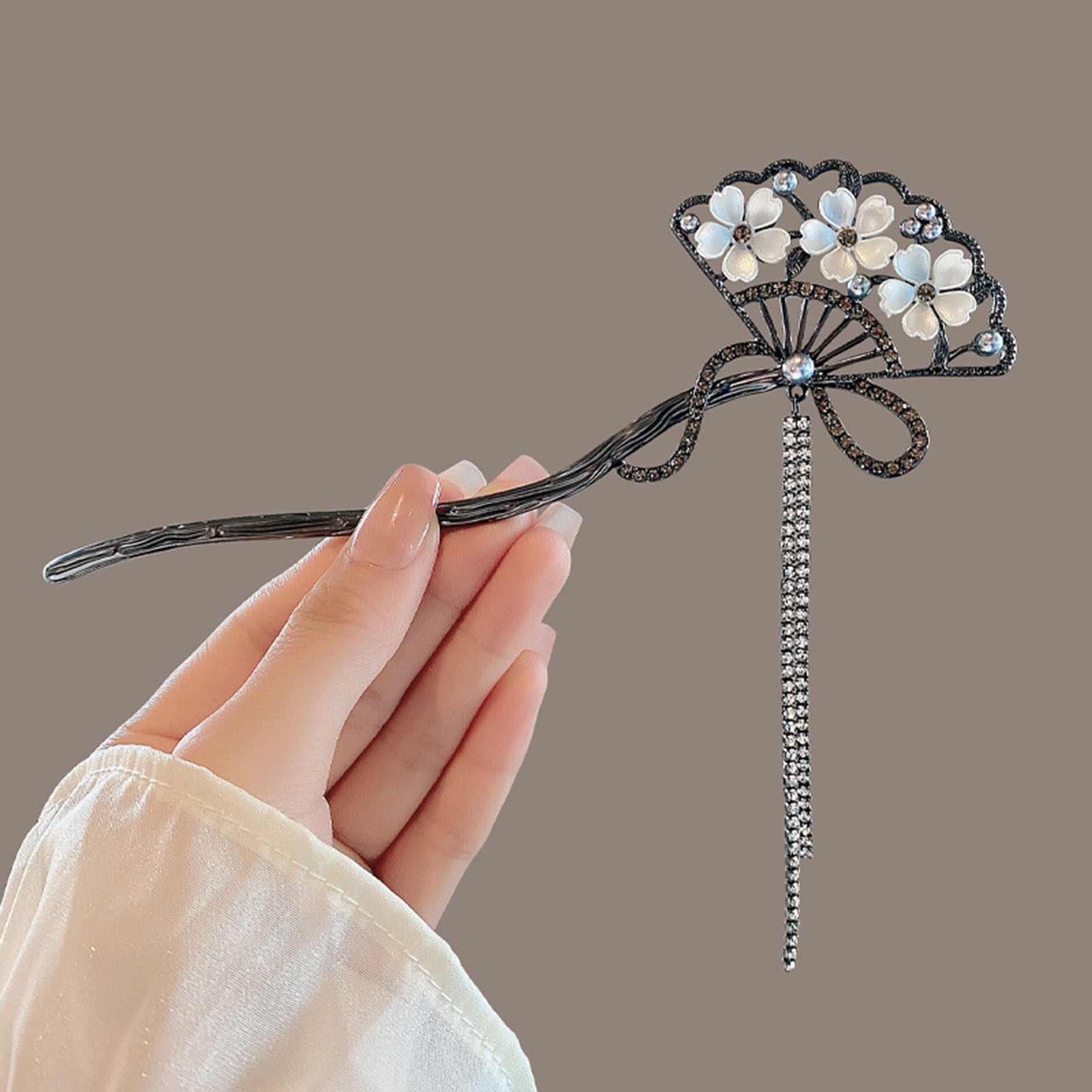 Vintage Flower Fan Shaped Hair - Wedding Decoration Supply avis et prix